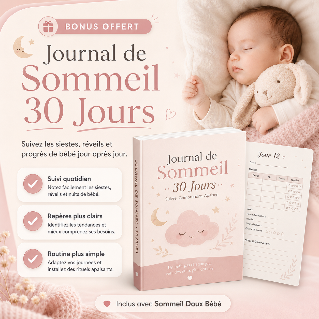 Journal de Sommeil 30 Jours
