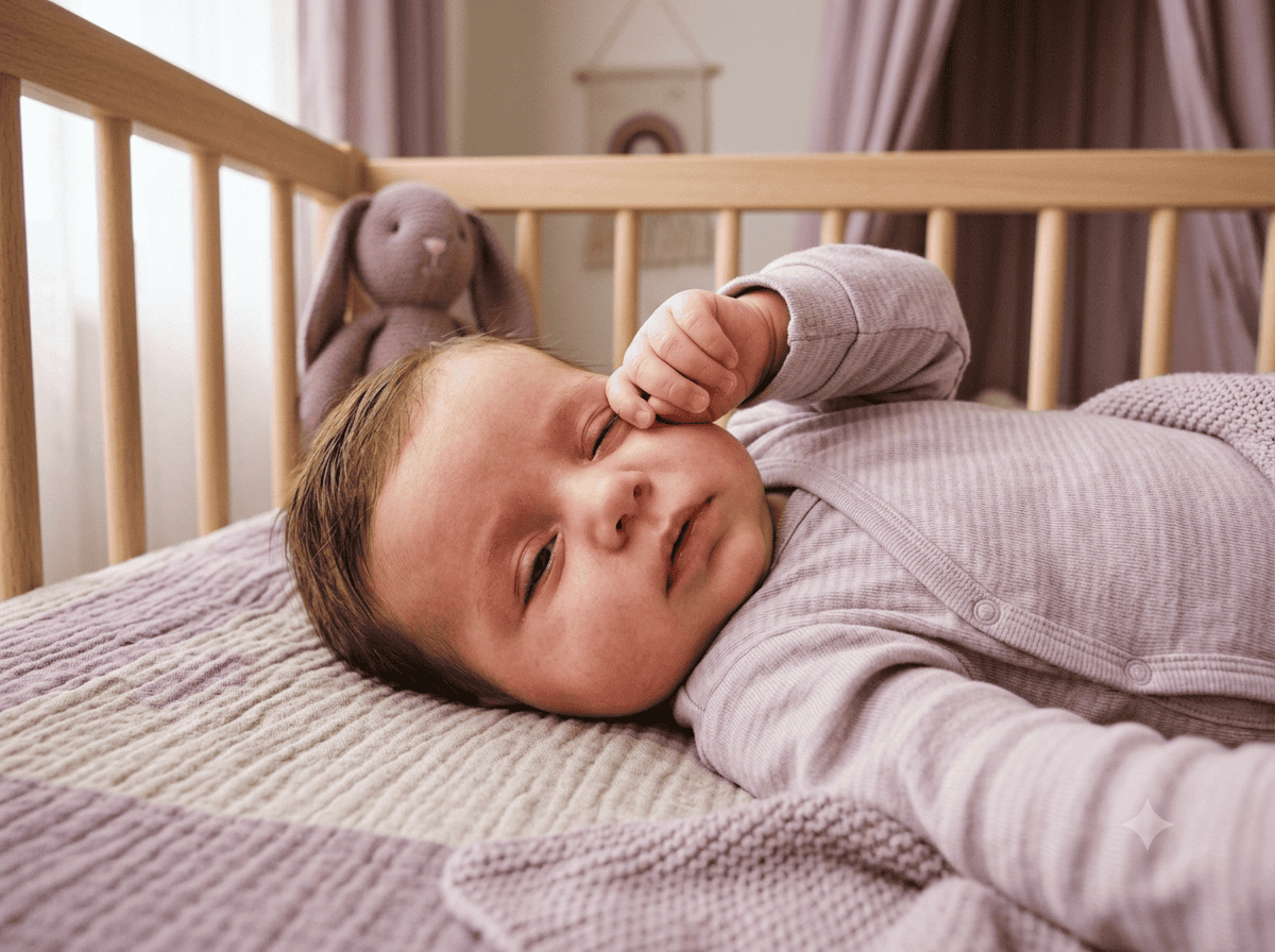 Maman qui a du mal à reconnaître les signes de fatigue de son bébé
