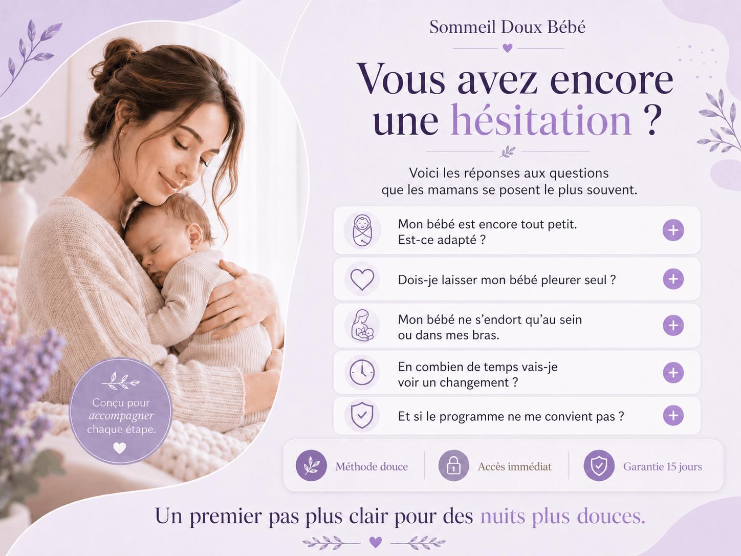Questions fréquentes sur Sommeil Doux Bébé